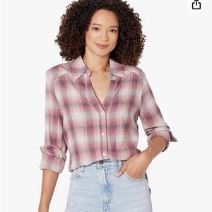 Paige Davlyn Pink Multi Plaid Button-Down